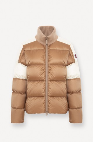 Water-repellent puffy down jacket