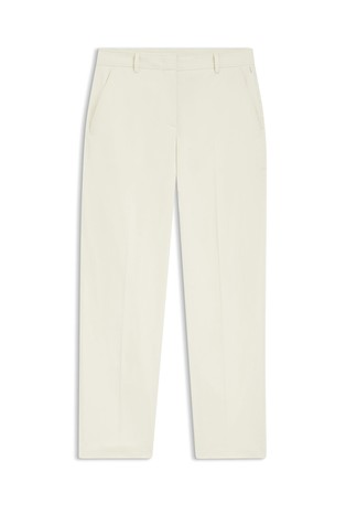 Tapered-fit cropped trousers in stretch cotton