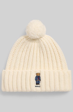 Polo Bear rebrasto pletena kapa s cofom