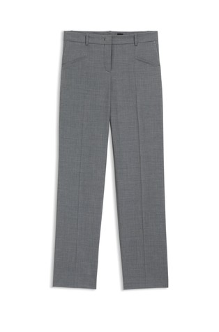 Relaxed fit hlače iz melirane deviške volne