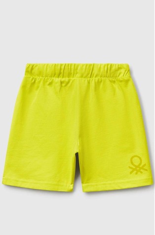BENETTON Kratke hlače iz jersey tkanine Rumena - Neon Yellow 2