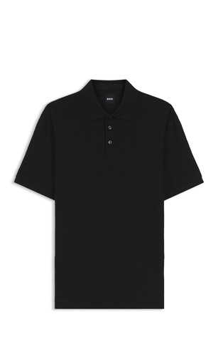 Bombažna polo majica z žakarskimi monogrami