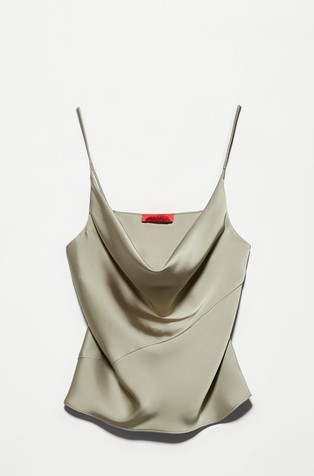 Draped satin top