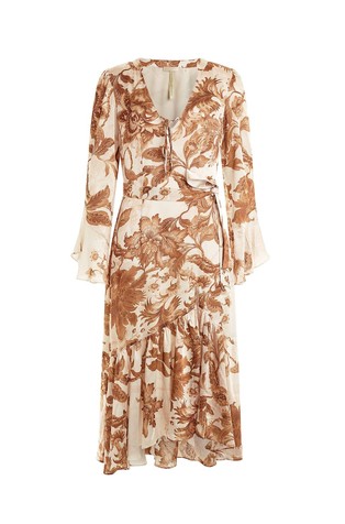 Floral print midi dress