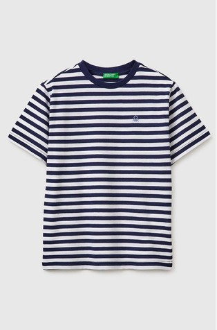 Črtasta majica s kratkimi rokavi