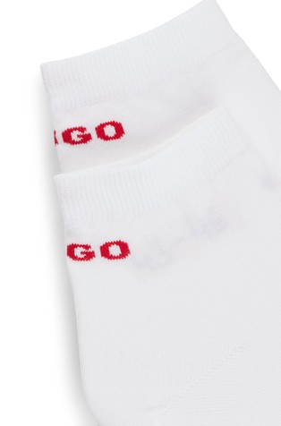 HUGO BOSS Two-pack of short-length cotton-blend socks White 2