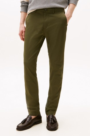 Bleecker slim fit chino hlače z mikro vzorcem