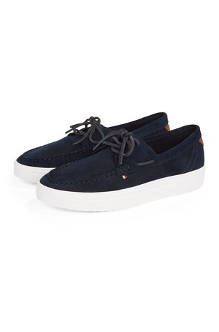 TOMMY HILFIGER Hibridni loafer čevlji iz semiša Modra - Dark Blue 2