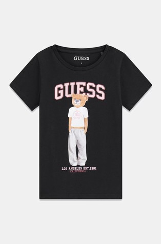 Printed logo T-shirt with bear