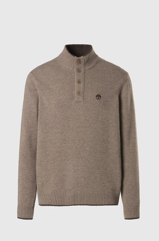 Cashmere blend button-front sweater