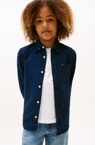 Textured cotton shirt