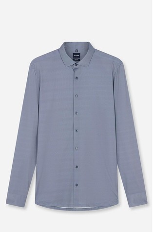 No. Six super slim fit srajca z mikro vzorcem