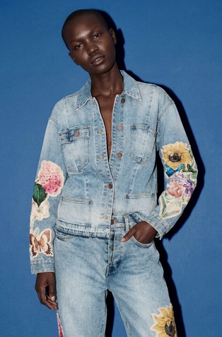 Embroidered denim jacket