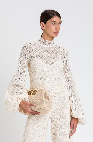 Macramé lace blouse