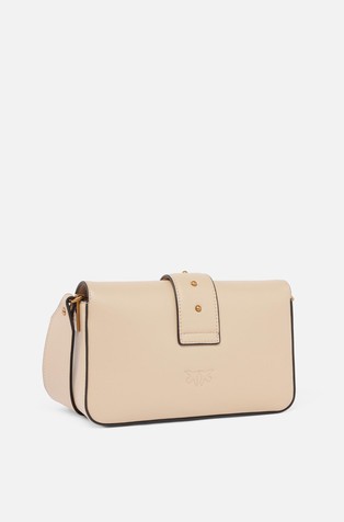 PINKO Mini Love Bag Slouchy leather shoulder bag Beige / Gold 2