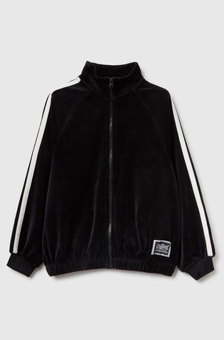 Plišasta jopa s kontrastnimi detajli