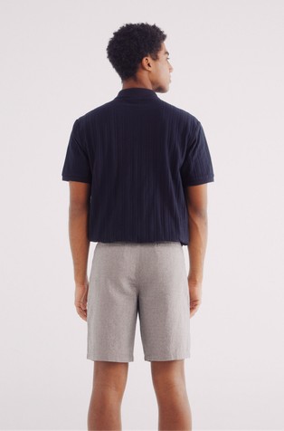 SPRINGFIELD Slim fit bermuda hlače iz strukturirane bombažne tkanine Bež - Beige 2