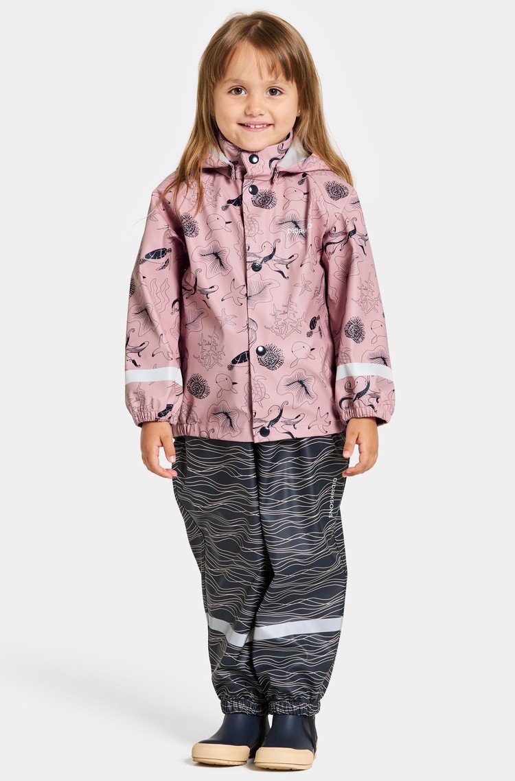 DIDRIKSONS Slaskeman Waterproof Kids' Set Ocean Soft Pink 