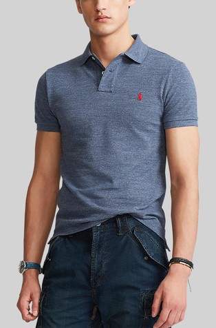 Slim fit polo majica s kratkimi rokavi