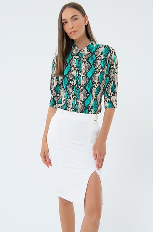 Sheath skirt slim fit with vent