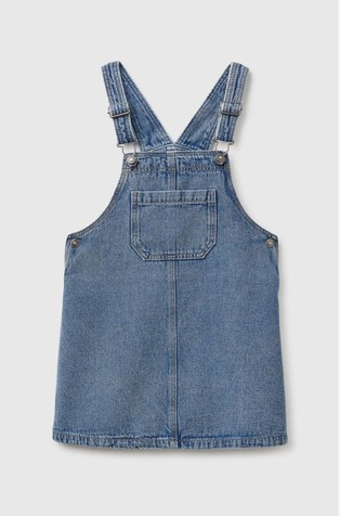Denim overall dress