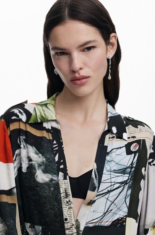 DESIGUAL Shirt midi dress designed by Mr. Christian Lacroix Multi 5