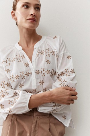 Embroidered cotton blouse