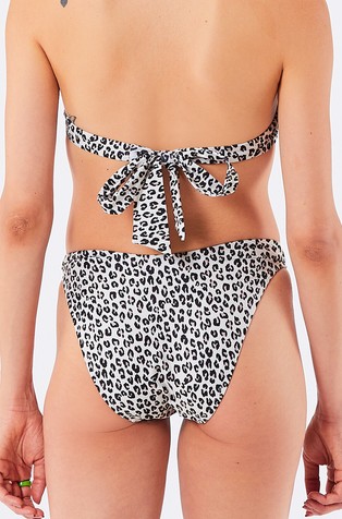 ETAM Tea high-leg bikini bottom with leopard print