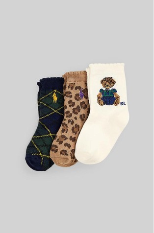 Polo Bear crew sock 3-pack