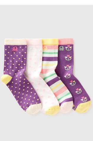 Four pairs of patterned socks