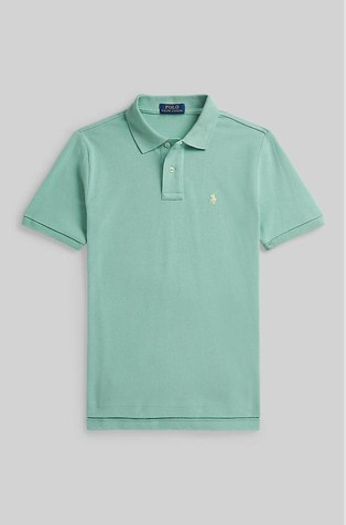 Classic fit bombažna polo majica s kratkimi rokavi