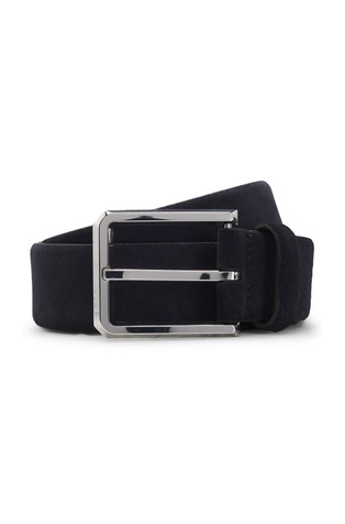 Suede belt with polished pin buckle