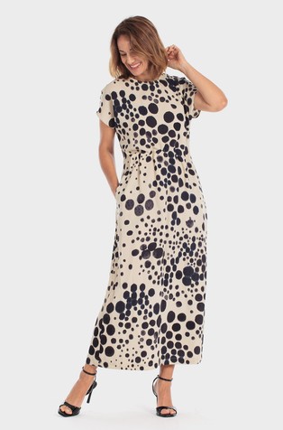 Long polka dot dress
