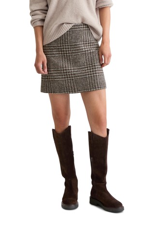 Karirasto mini krilo iz volnene mešanice