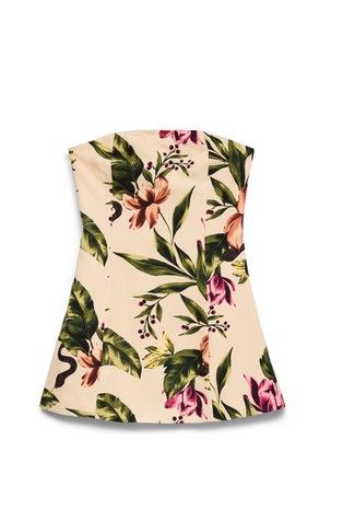 VMLYRA bandeau top s cvetličnim vzorcem