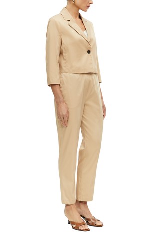 Cropped single breasted blazer