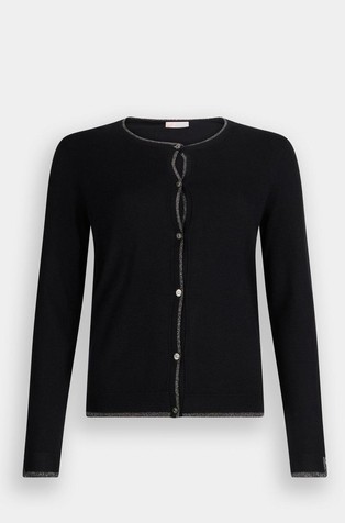 Cardigan in viscose-blend with lurex® details