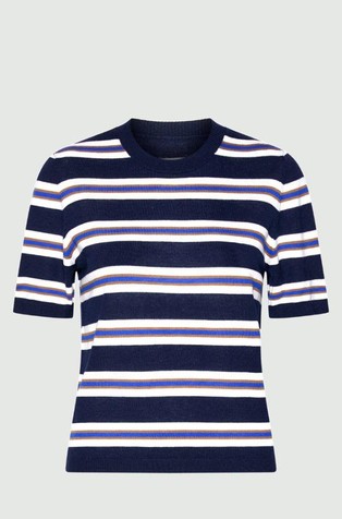 Extra-fine merino wool short sleeves top