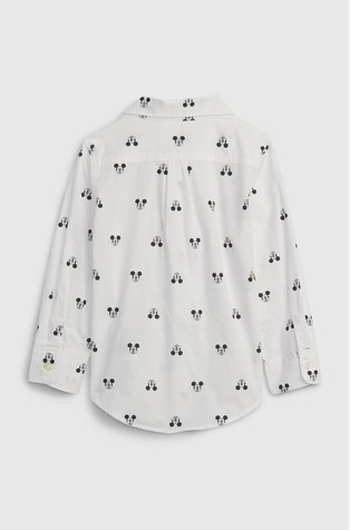 GAP babyGap | Disney Mickey Mouse Poplin Shirt New Off White 2
