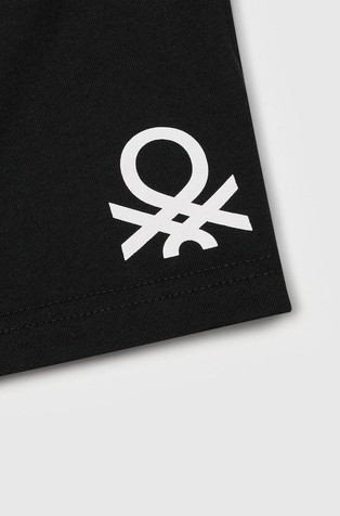 BENETTON Kratke hlače iz jersey tkanine Črna - Black 3
