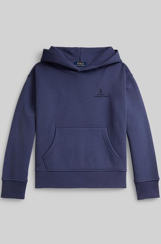 Oversized fit logo pulover s kapuco in flisirano notranjostjo