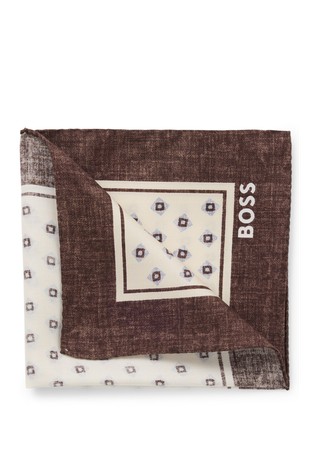 Pocket square with print and logo