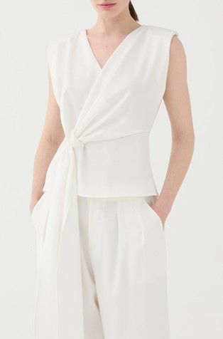 Sleeveless top with side knot