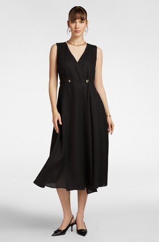Linen wrap dress