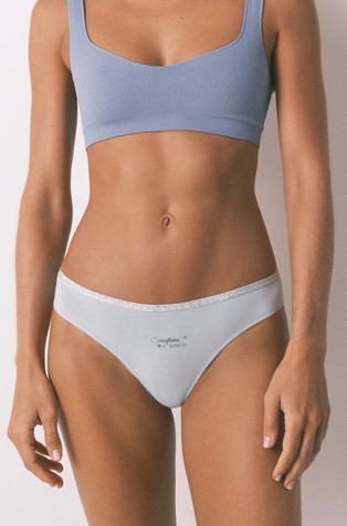 Spodnje hlačke iz raztegljivega bombaža z lureksom