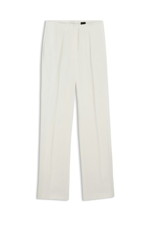 Straight-fit trousers with slit hems