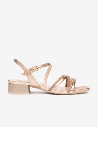 Metallic Leather Sandals