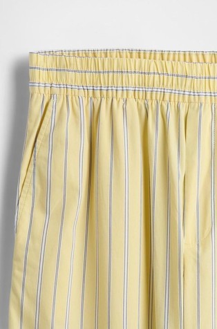 GAP Organic Cotton Poplin Easy Wide-Leg Pants Yellow Stripe 6