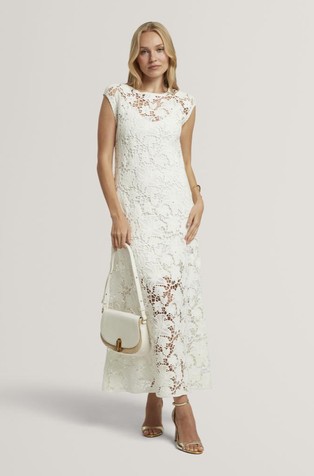 Dolga kvačkana obleka brez rokavov