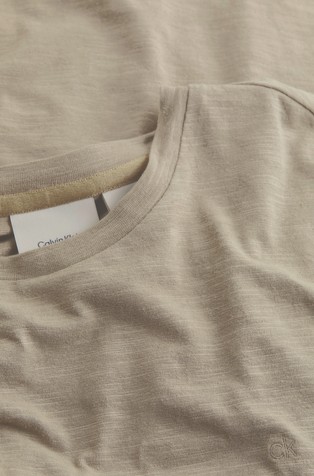 CALVIN KLEIN Cotton Linen T-shirt Beige 5